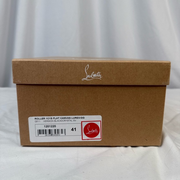 Christian Louboutin Black/Crystal Sv Version Roller 1c1s Flat Shoes main image 4